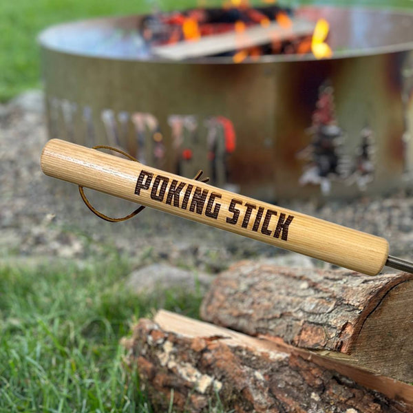 Poking Stick Fire Poker - Stainless Steel - Made in the USA - Campfire Bay