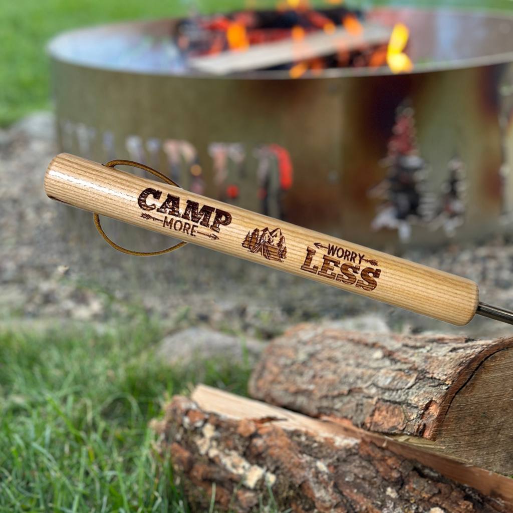 Camp More Worry Less Fire Poker