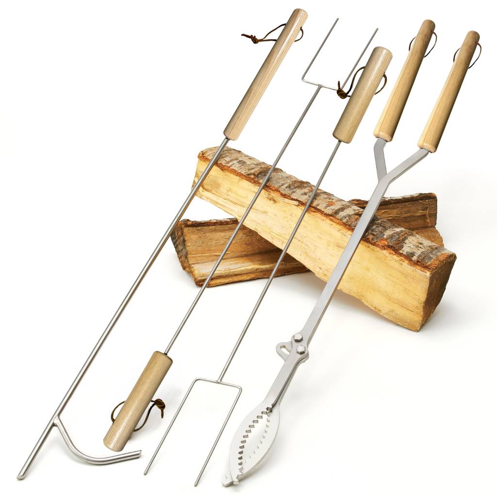 Fire Pit Tool Set - Stainless Steel - Campfire Bay